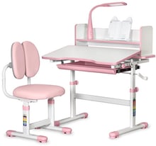 Комплект мебели ErgoKids стол + стул + полка + лампа BD-24 Pink (арт. BD-24 PN)
