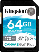 Kingston 64GB SDXC Class 10 UHS-I U3 V30 Canvas Go Plus (SDG3/64GB)