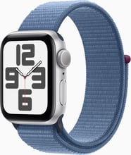 Apple Watch SE 2 2023 40mm GPS Silver Aluminum Case with Winter Blue Sport Loop (MRE33)