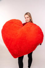 М'яка іграшка Подушка "Серце" 150 см червоний