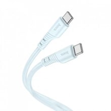 Hoco Cable USB-C to USB-C 60 W 1m Light Blue