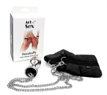 Наручники з металевою анальною пробкою Art of Sex Handcuffs with Metal