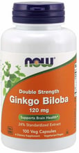 NOW Foods Ginkgo Biloba Double Strength 120 mg 100 veg caps