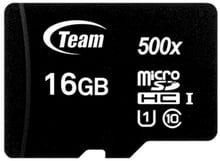 Team 16GB microSDHC Class 10 UHS-I U1 500X (TUSDH16GCL10U02)