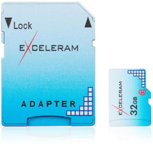 eXceleram 32GB microSDHC Сlass 10 Color series + adapter (EMSD0006)