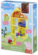 Игровой набор Peppa Pig - Дом Пеппы с лужайкой (домик с аксессуарами, 2 фигурки) (06156)