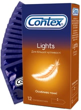 Презервативы латексные с силиконовой смазкой Contex №12 Lights особенно тонкие
