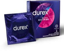 Презервативы латексные со смазкой Durex №3 Dual Extase