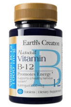Earth's Creation Vitamin B-12 1000 mcg Sublingual 60 tab / 60 servings