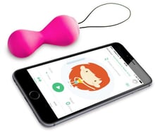 Вагинальные шарики, тренажер вагинальных мышц Gballs 2 App Gvibe, розовый