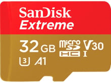 SanDisk 32GB microSDHC class 10 UHS-I A1 V30 Extreme (SDSQXAF-032G-GN6GN)