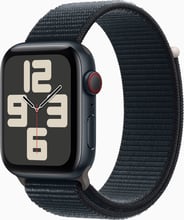 Apple Watch SE 2 2023 44mm GPS+LTE Midnight Aluminum Case with Midnight Sport Loop (MRHA3)
