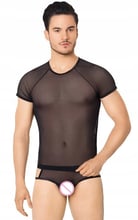 Эротический мужской комплект SoftLine - Shirt and Shorts 4607, M/L (black)