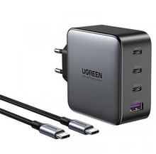 Ugreen Wall Charger 3хUSB-C+USB CD226 GaN 100W Gray with USB-C Сable (90575)