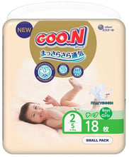 Подгузники Goo.N Premium Soft для детей 4-8 кг, 2 (S), 18 шт
