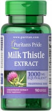 Puritan's Pride Milk Thistle 4:1 Extract 1000 mg 90 caps (Silymarin) Расторопша