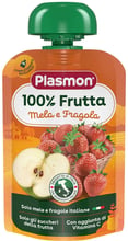 Пюре Plasmon Apple and Strawberry из яблок, клубника с витамином C 100 г (1136126)