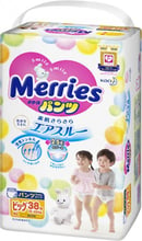 Подгузники-трусики Merries для детей ХL 12-22 кг 38 шт (4901301230676)
