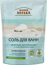 Зеленая Аптека Соль для ванн морская натуральная дой-пак 500g