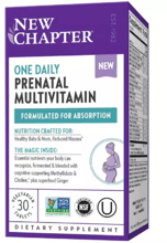 New Chapter One Daily Prenatal Multivitamin Мультивитамины для беременных 30 вегетарианских капсул