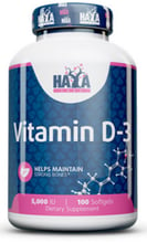 Haya Labs Vitamin D-3 5000 IU Витамин Д3 100 капсул