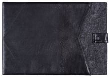 Gmakin Cover Envelope Leather Felt Black with Snap (GM08-12) for MacBook 12"