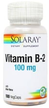 Solaray Vitamin B2, 100 mg, 100 Veg Capsules (SOR04327)