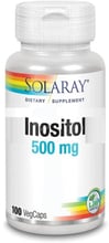 Solaray Inositol, 500 mg, 100 Vegetarian Capsules (SOR-04358) Инозитол
