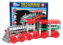 Металлический конструктор ТехноК Поезд 312 деталей (4814TXK)