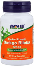 NOW Foods Ginkgo Biloba Double Strength 120 mg 50 veg caps