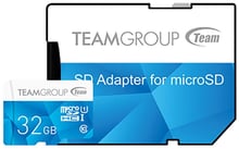 Team 32GB microSDHC Class 10 UHS-I U1 + adapter (TCUSDH32GUHS40)