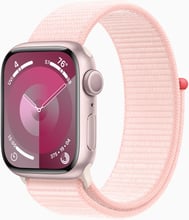 Apple Watch Series 9 41mm GPS Pink Aluminum Case with Light Pink Sport Loop (MR953)