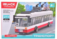 Конструктор Iblock Транспорт Троллейбус белый (PL-921-378)