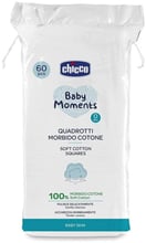 Салфетки хлопковые Chicco Baby Moments 60 шт (10609.00)