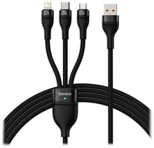 Baseus USB Cable to Micro USB/Lightning/Type-C Flash Series 2 Fast Charging 100W 1.2m Black (CASS030001)