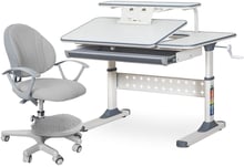 Комплект стол Ergokids TH-320 Grey + кресло Evo-kids Mio G (арт. TH-320 W/G + Y-407 G)