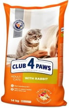 Сухой корм Club 4 Paws Premium Adult cats для взрослых кошек с кроликом 14 кг (4820083909153)