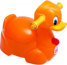 Детский музыкальный горшок Ok Baby Quack с ручками оранжевый (37074530)