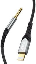 WIWU Audio Cable AUX USB-C to 3.5mm 1.5m Black