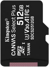 Kingston 512GB microSDXC class 10 UHS-I U3 V30 A1 Canvas Select Plus (SDCS2/512GBSP)
