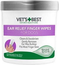 Серветки для чищення вух VET`S BEST Ear Relief Finger Wipes для собак 50 шт. (vb00000)