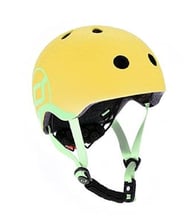 Шлем защитный детский Scoot&Ride лимон, с фонариком, 45-51см (XXS/XS)
