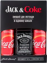 Виски Jack Daniel's 0.7л + Coca-Cola ж/б, 2x0.33л (CCL1452252)