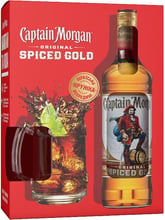 Ромовый напиток Captain Morgan Spiced Gold 0.7 л 35% + кружка (BDA1RM-RCM070-019)