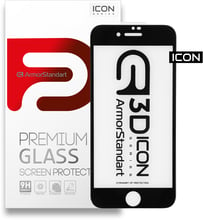 ArmorStandart Tempered Glass 3D Icon Black for iPhone SE 2020/iPhone SE 3 2022/iPhone 8/iPhone 7 (ARM55980-GI3D-BK)
