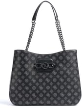 Женская сумка тоут Guess Hensely Logo Girlfriend Tote темно-серая (HWPM8378230-CMT)