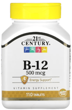 21st Century Vitamin B12 Витамин B12 500 мкг 110 таблеток