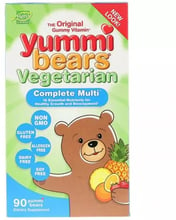 Hero Nutritional Products Yummi Bears Мультивитаминный комплекс для детей 90 мармеладных мишек