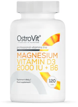 OstroVit Magnesium + Vitamin D3 2000 IU + B6 Магний + Витамин Д3 2000 МЕ + B6 120 таблеток