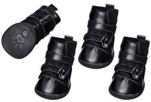 Ботинки для собак Flamingo Xtreme Boots комплект 4 шт. черные L 6.5х5 см